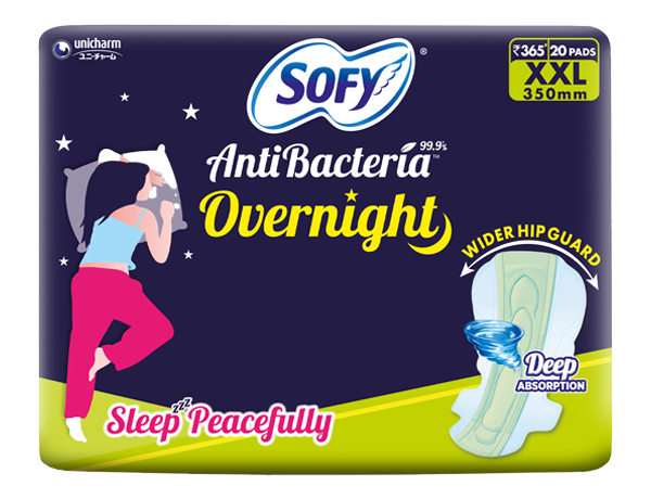 Sofy AntiBacteria Overnight XXL 20 Sanitary Pads Online - Sofy