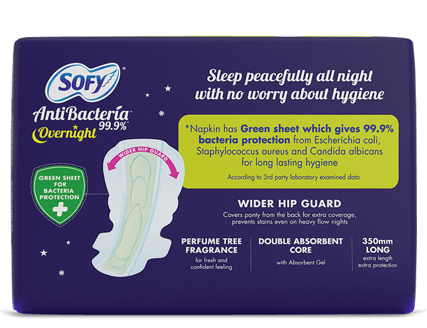 Sofy Antibacteria Overnight Wider Hip Guard Napkin