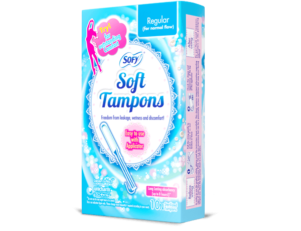 Try! for outstanding Comfort with sofy Tampons for normal flow