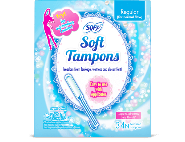 Sofy Tampons for Regular Menstrual Flow 34Pieces