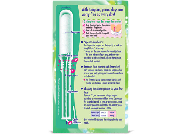 Try! for outstanding Comfort with sofy Tampons Super for heavy flow