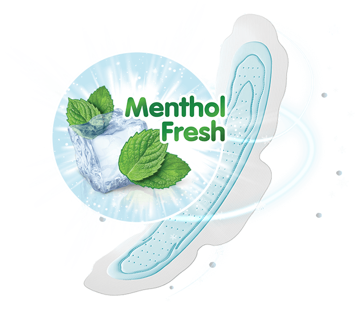 Sanitary Pads with menthol freshness