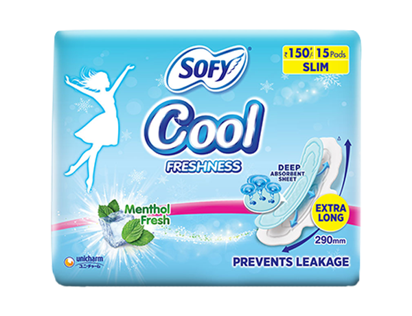 Sofy Cool Extra Long Slim 15 pads at 150rs