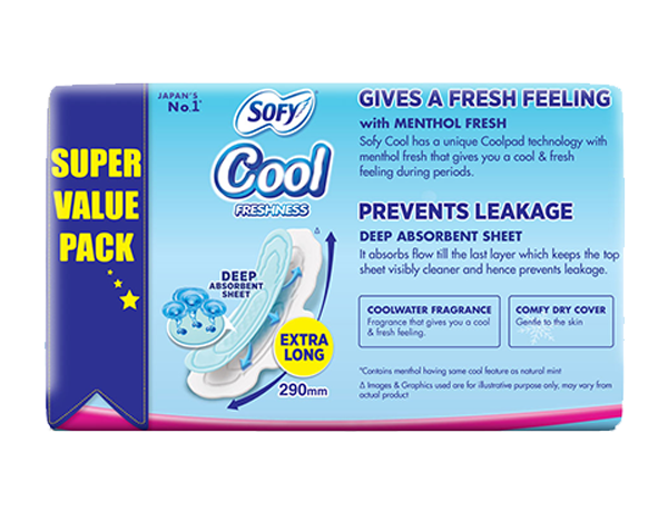 Sofy Cool Extra Long Pads Prevents Leakage