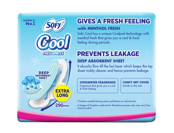 Sofy Cool Extra Long Pads Prevents Leakage