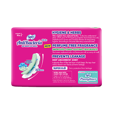 Sofy Antibacteria Sanitary Napkins Super 15 pads XL+ Extra Protection From Leakage