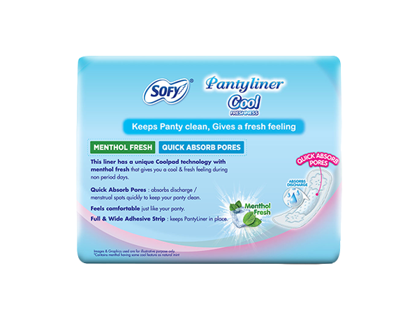 absorbs discharge / menstrual spots to keep your panty clran