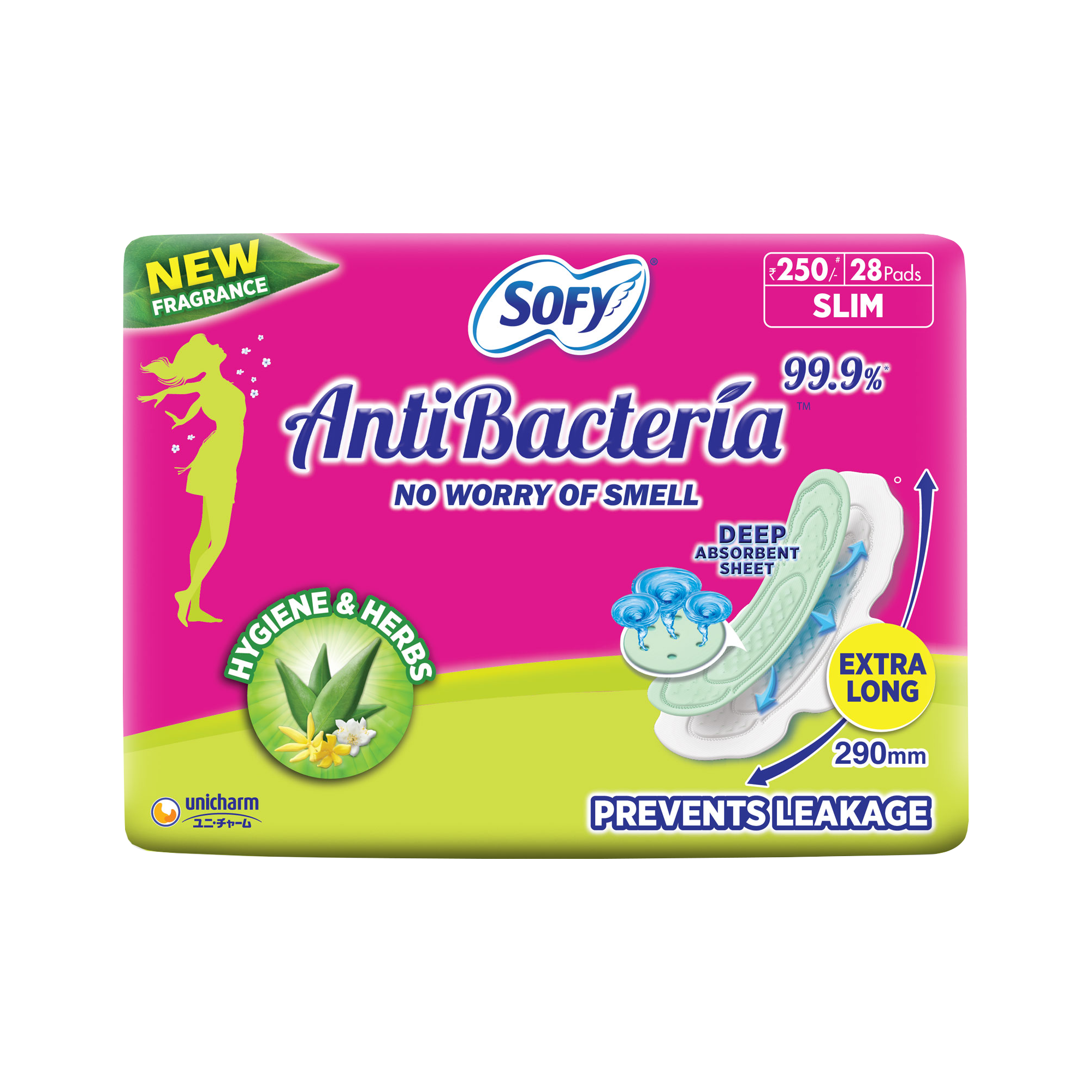 Sofy Anti Bacteria Extra Long Sanitary Pads (28 Pads at Rs250)