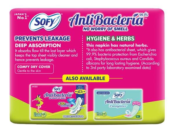 Sofy Cool Extra Long Sanitary Pads 54 Pieces Online - Sofy India