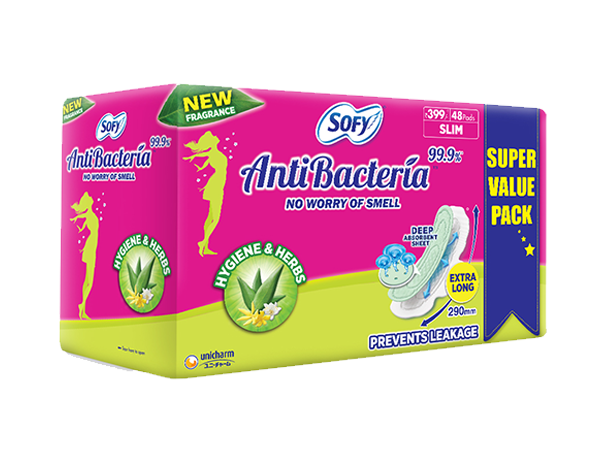 Sofy New Fragrance Hygiene & Herbs No worry of Smell prevents leakage